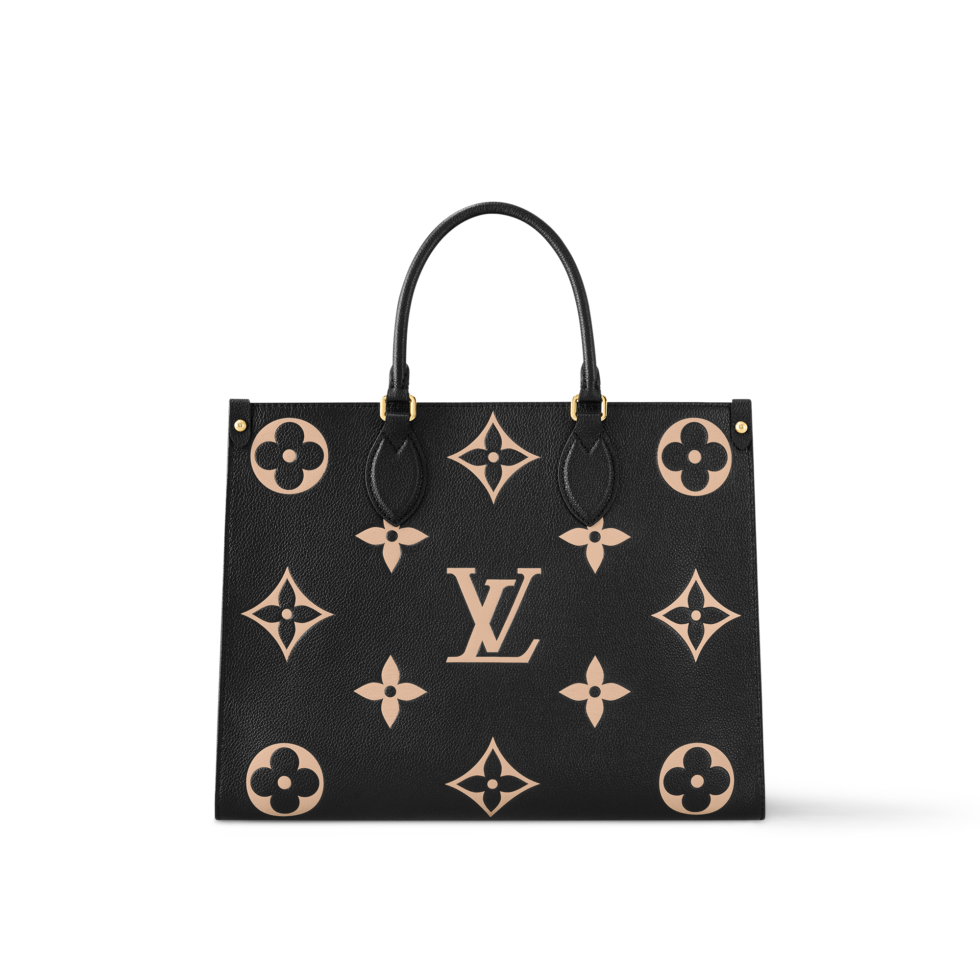 Louis Vuitton Onthego mm Black Beige Monogram Empreinte